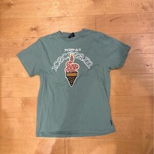 ICECREAM  snakey cone men’s tshirt olive green size M